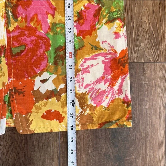 Talbots Dress Size 6 Sheath Floral Pockets Sleeveless Bright Colors 100% cotton - Picture 9 of 14